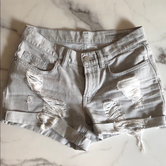 All Saints Denim Shorts, Size 27 (fits like a 25) - Picture 1 of 3